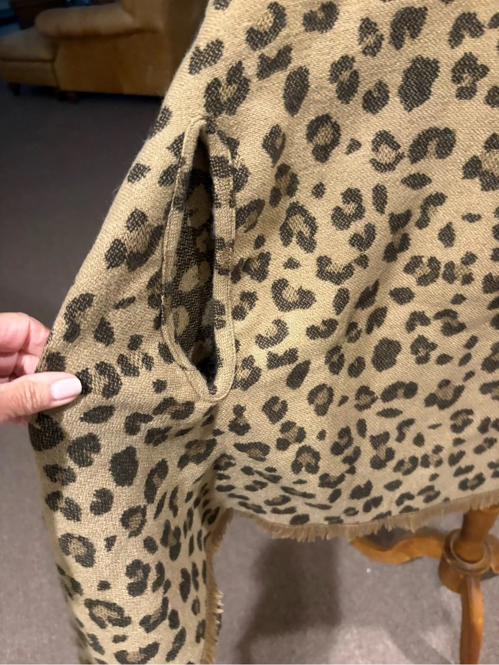 J. Crew Leopard-Print Shawl in Tan and Brown